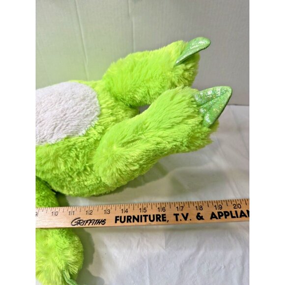 Toy Factory Large Sloth Neon Green Plush Stuffed Big Glitter Eyes 21" Easter - Picture 2 of 4